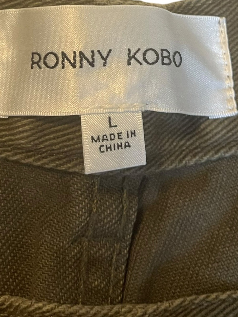 Ronny Kobo Olive Barrel “Balloon” Leg Jeans High Rise Large - Picture 2 of 7